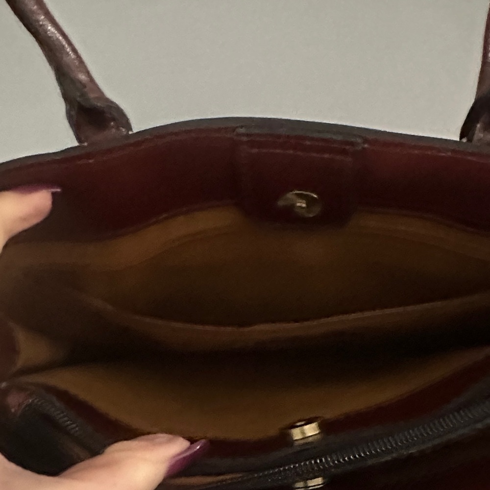 Patricia Nash Deep Brown Tooled Tote - Picture 6 of 7